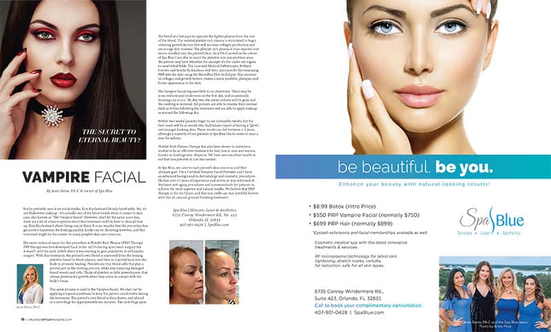 Vampire Facial - Spa Blue Skin Care & Laser Center in Orlando, FL