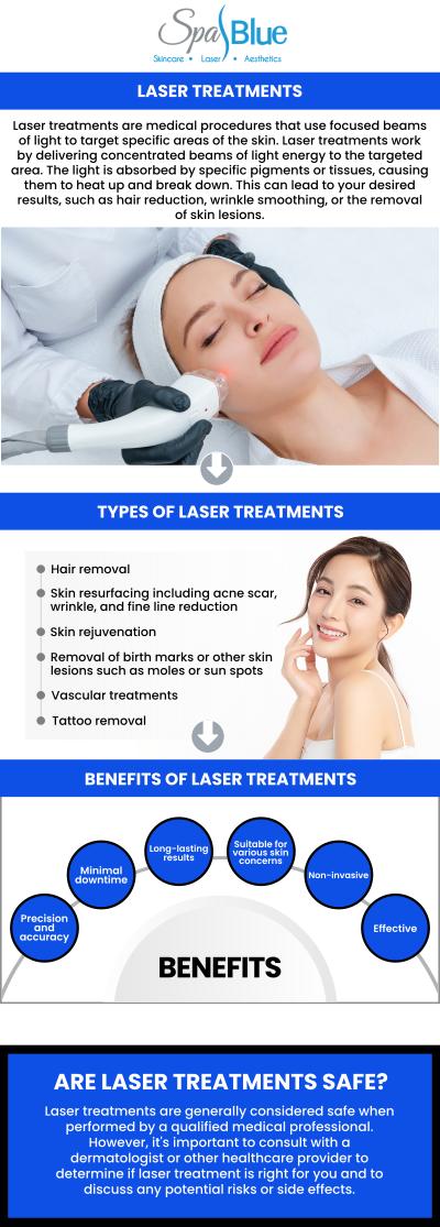 If you are interested in reducing the appearance of varicose veins, treating a range of skin pigmentation conditions, or even removing unwanted hair, laser treatments may be the most effective choice. At Spa Blue, Janet Beres, PA-C, and her team offer a wide variety of laser treatments, such as laser tattoo removal, spider vein removal, laser skin tightening, and more. For more information, contact us today or request an appointment online. Our med spa is located at 7565 W Sand Lake Road, Orlando, FL 32819.